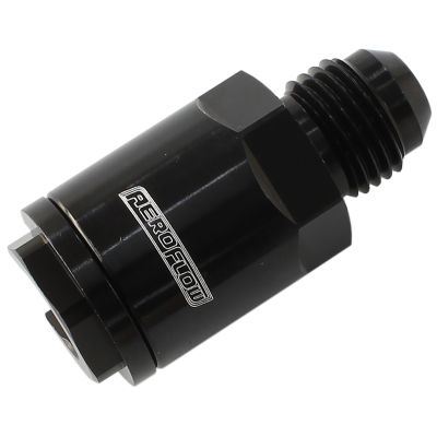 AeroFlow=Push-On EFI Fuel Fitting LS & LT 3/8" Hose to -8AN
 Black Finish