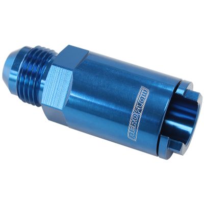 AeroFlow=Push-On EFI Fitting -8AN with 1/2" Push-On Blue Finish