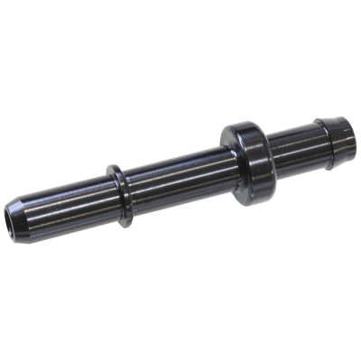 AeroFlow=Push-In to Barb EFI Fuel Fitting 8mm 5/16" Barb to male hard tube Black