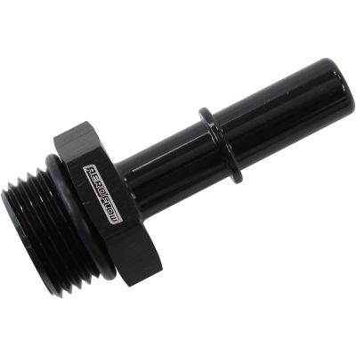AeroFlow=3/8" Push on EFI to -8 ORB Male Fitting Black Finish