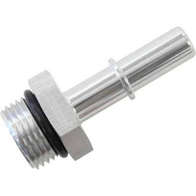 AeroFlow=3/8" Push on EFI to -10 ORB Male Fitting Silver Finish