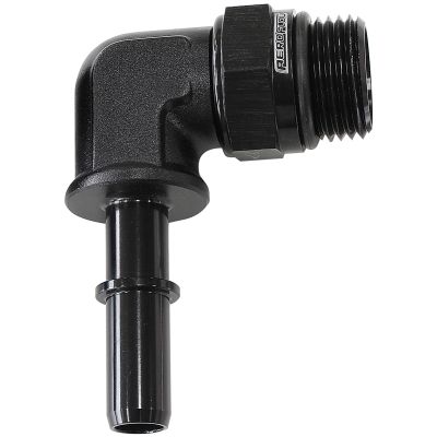 AeroFlow=Push-On EFI Fuel Fittings - Black 7.93mm (5/16) to -8 ORB