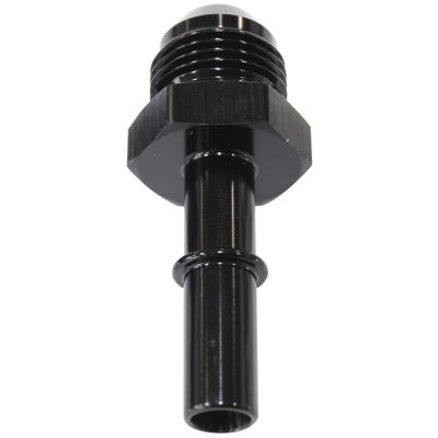 AeroFlow=Push-In EFI Fuel Fitting -6AN Push-on to 3/8" Male Hard Tube 
Black Finish