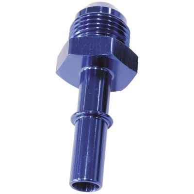 AeroFlow=Push-In EFI Fuel Fitting -6AN Push-on to 3/8" Male Hard Tube 
Blue Finish