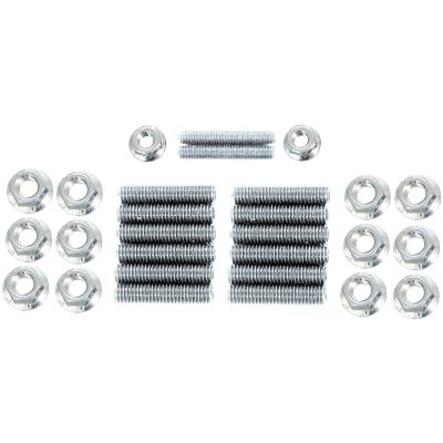 AeroFlow=GM LS Oil Pan Stud Kit M8 and M6 Steel Studs and Nuts Pack of 14