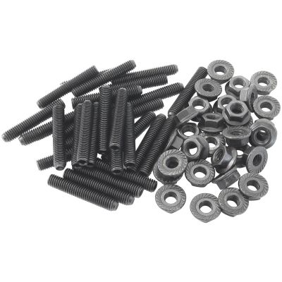 AeroFlow=Nissan RB Oil Pan Stud Kit M6 Steel Studs and Nuts Pack of 30