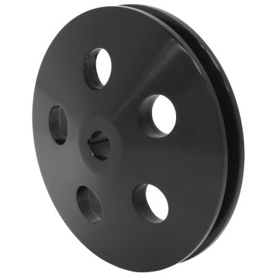 AeroFlow=Power Steering Pump Pulley with Single Groove - Black Finish Suits GM