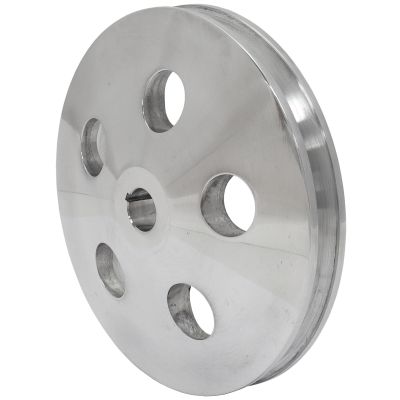 AeroFlow=Power Steering Pump Pulley with Single Groove - Chrome Finish Suits GM
