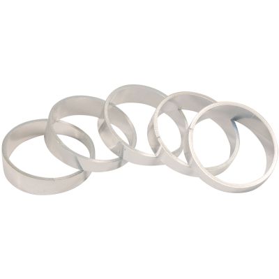AeroFlow=Aluminium 1.5" Pie Cuts Sold as a Pack of 5 to make a 45° Bend