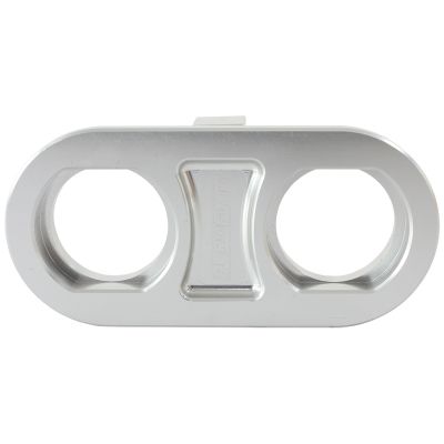 AeroFlow=Universal Modular 2-Port Billet Bulkhead Plate Polished Finish