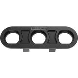 AeroFlow=Universal Modular 3-Port Billet Bulkhead Plate Black Finish