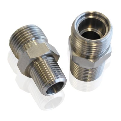 AeroFlow=NPT to A/C Fitting Adapter 3/8" NPT to #10 A/C O-Ring