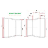 AeroFlow=Straight Reducer Cast Pipe Natural Finish 3-1/2" (89mm) to 3" (76mm) O.D