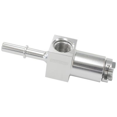 AeroFlow=Push-On 5/16" Female to Male EFI Fuel Fitting - Silver With 1/8" NPT