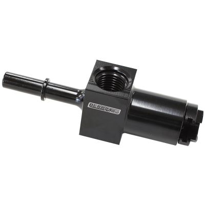 AeroFlow=Push-On 3/8" Female to Male EFI Fuel Fitting - Black With 1/8" NPT