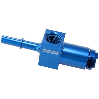 AeroFlow=Push-On 3/8" Female to Male EFI Fuel Fitting - Blue With 1/8" NPT