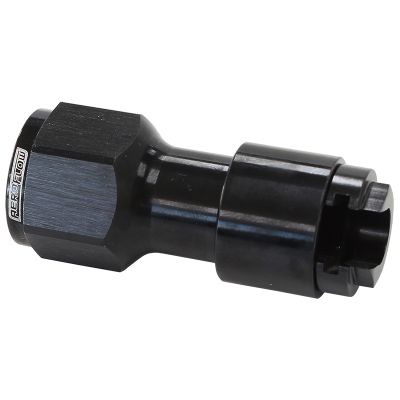 AeroFlow=Push-On 5/16" Female EFI Fuel Fitting - Black with Female -6 ORB