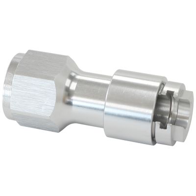 AeroFlow=Push-On 5/16" Female EFI Fuel Fitting - Silver with Female -6 ORB