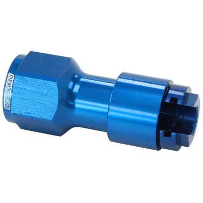 AeroFlow=Push-On 5/16" Female EFI Fuel Fitting - Blue with Female -6 ORB