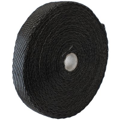 AeroFlow=Exhaust Insulation Wrap 1" Wide 50ft Length Black Titanium