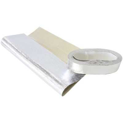 AeroFlow=Heat Barrier 12" x 12" Sheet - Silver Finish Adhesive backed Aluminised