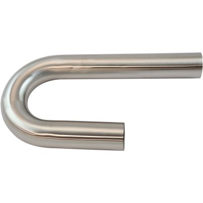 AeroFlow=Stainless Steel 180° Mandrel J Bend 2" O.D .065" Wall 6"/12" Leg