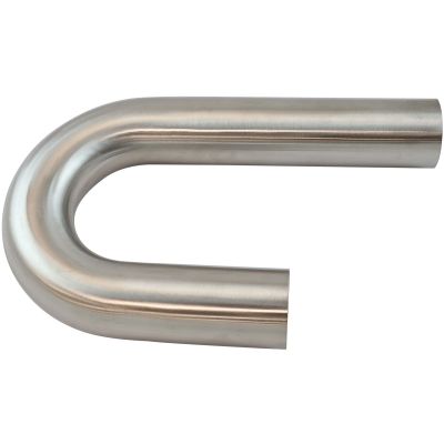 AeroFlow=Stainless Steel 180° Mandrel J Bend 3" O.D .065" Wall 6"/12" Leg