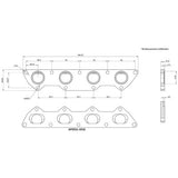 AeroFlow=Mitsubishi Evolution 4-9 4G63 Stainless Steel Header Flange CNC Machined