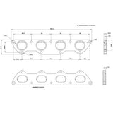 AeroFlow=Mitsubishi Evolution 4-9 4G63 Stainless Steel Header Flange CNC Machined