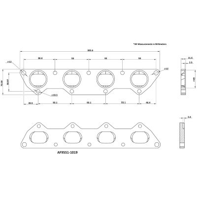 AeroFlow=Mitsubishi Evolution 4-9 4G63 Stainless Steel Header Flange CNC Machined