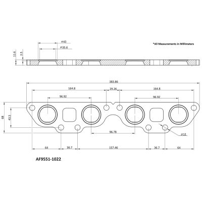 AeroFlow=Nissan SR20 Stainless Steel Header Flange CNC Machined