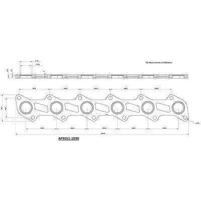 AeroFlow=Ford XR6 BA-FG Mild Steel Header Flange Suit Barra Engines