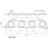 AeroFlow=Honda K Series Stainless Steel Header Flange Suit K20 & K24 Engines