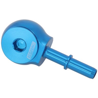 AeroFlow=90° Low Profile-10 ORB to EFI Push On 5/16" Barb Blue Finish