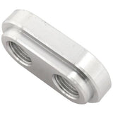 AeroFlow=Weld-In Alloy Plate with 2 x 1/8" NPT Female Ports