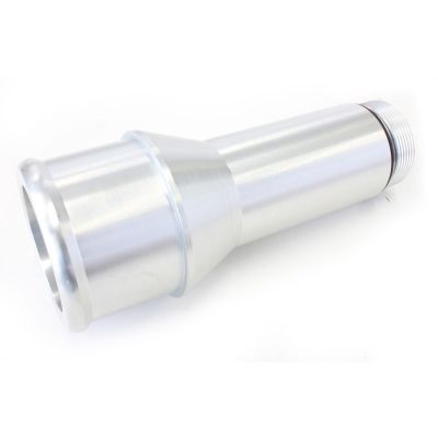 AERFOFLOW=Radiator Hose Adapters-Silver 1.75" O.D. 4.5" Length 1-1/4"-20 thread