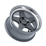 Kansei Wheels = KNP 15" - Gloss Gunmetal Machined Lip