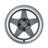 Kansei Wheels = KNP 15" - Gloss Gunmetal Machined Lip