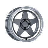 Kansei Wheels = KNP 15" - Gloss Gunmetal Machined Lip
