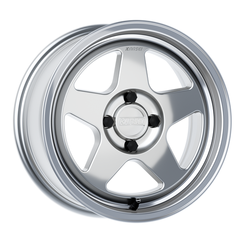 Kansei Wheels = KNP 15" - Hyper Silver Machined Lip