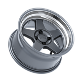 Kansei Wheels = KNP 15" - Gloss Gunmetal Machined Lip