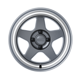 Kansei Wheels = KNP 15" - Gloss Gunmetal Machined Lip