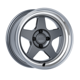 Kansei Wheels = KNP 15" - Gloss Gunmetal Machined Lip