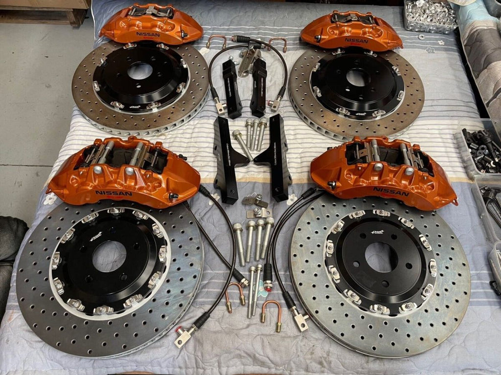 R35 GTR brake kit to suit Skyline R32 R33 R34 – Cross Drilled Discs ...