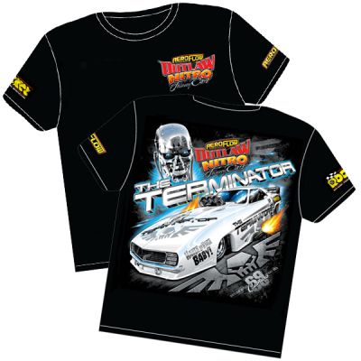 Aeroflow='The Terminator' Camaro Outlaw Nitro Funny Car T-Shirt