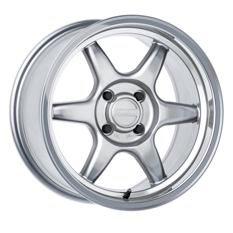Kansei Wheels = TANDEM 15" - Hyper Silver Machined Lip