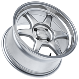 Kansei Wheels = TANDEM 15" - Hyper Silver Machined Lip