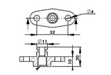 AEROFLOW = Fuel Rail Adapter (Red) Suit Subaru Nissan Mazda with 32.5mm Centres