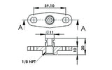 AREOFLOW = Fuel Rail Adapter (Raw) Suit Toyota Subaru with 40mm Centres