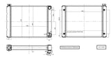 AERFOFLOW=Universal Ford Aluminium Radiator Dual Pass 26" x 19" x 3"